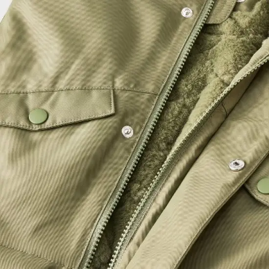 Toddler Boys' Cozy Lined Playground Parka Jacket - Cat & Jack&trade; Olive Green image {3}