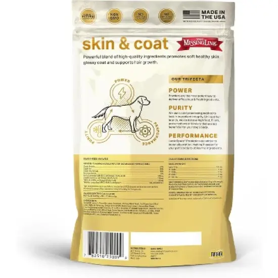 The Missing Link Original All Natural Superfood Dog Supplement- Balanced Omega 3 & 6 to support Healthy Skin & Coat &ndash; Skin & Coat Formula &ndash; 1 lb. image {2}
