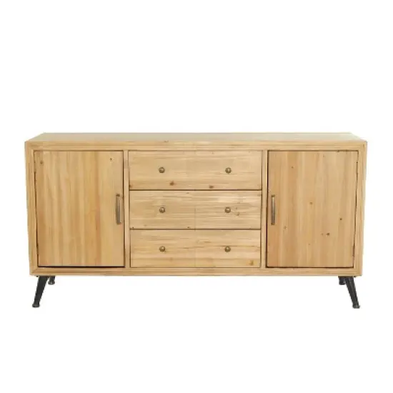 Modern Wood Sideboard Buffet Light Brown - Olivia & May image {2}
