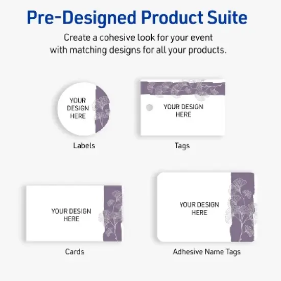 Avery Rectangle Tags, Floral Design, 2" x 3", 80ct image {6}