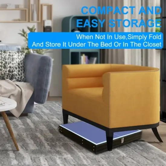 KTMBDW Foldable Ping Pong Table, Portable Table Tennis Table for Indoor/Outdoor with Net, 2 Table Tennis Paddles and 3 Balls Easy Assembly -Blue image {6}