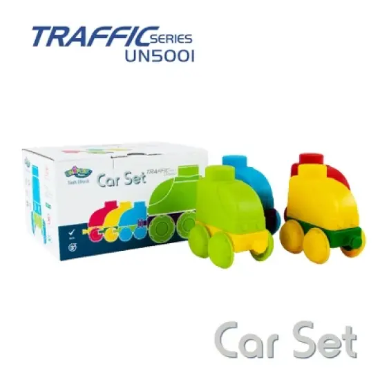 UNiPLAY Traffic Series &mdash; Toy Stacking Blocks, Set for Creativity, Early Learning Toy, Build Your Own Vehicles for Ages 3 Years Old and Up image {1}