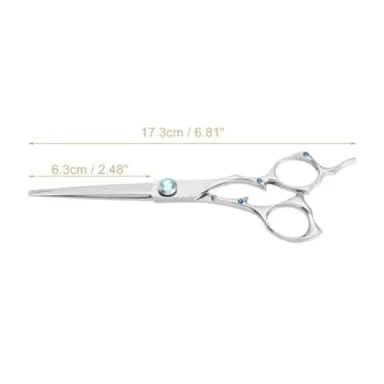 Unique Bargains Hair Cutting Scissors Premium Stainless Steel Razor with Blue Rhinestone image {3}