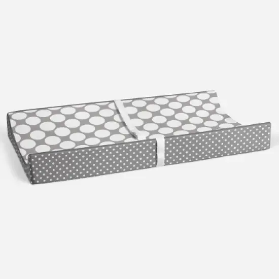 Bacati - MixNMatch Gray Large Dots Changing Pad Cover image {3}