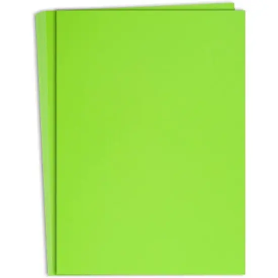 Hamilco Colored Cardstock Scrapbook Paper 8.5" x 11" Lime Green Color Card Stock Paper 50 Pack image {7}