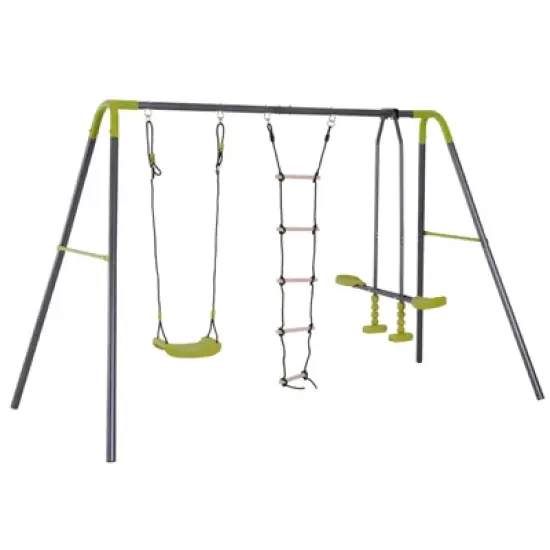 Dexmalle 3 in 1 Kids Metal Swing Set image {5}