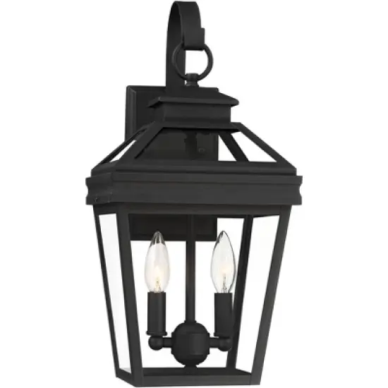 John Timberland Stratton Street Rustic Outdoor Wall Light Fixture Texturized Black 16 1/2" Clear Glass for Post Exterior Barn Deck House Porch Yard image {9}