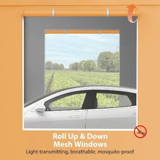 13 x 20 FT Metal Carport, with Side-Opening Door & Roll-Up Windows, All-Inclusive Metal Carport, Outdoor Portable Garage Shelters Tents, Yellow image {3}