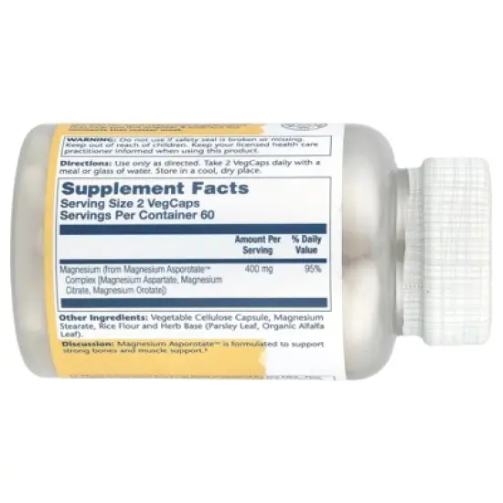 Solaray Magnesium Asporotate&trade;, 120 VegCaps (200 mg per Capsule) image {1}