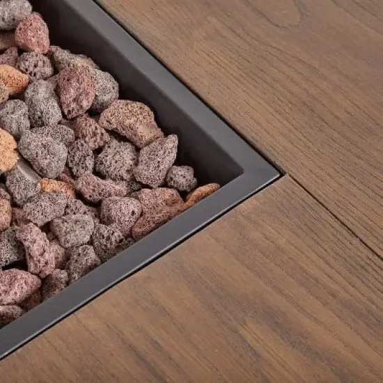 Christopher Knight Home Lucia Outdoor Wicker 7 Seater Sofa and Club Chair Chat Set with 50,000BTU Fire Pit image {9}