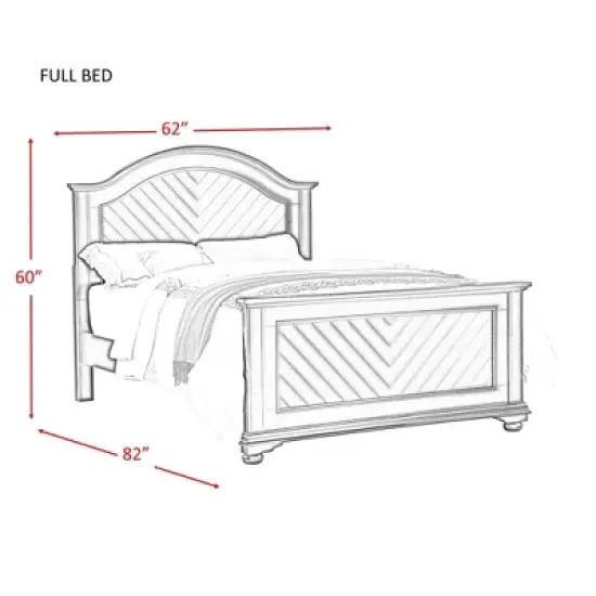 5pc Full Addison Panel Bedroom Set Dove White - Picket House Furnishings image {10}