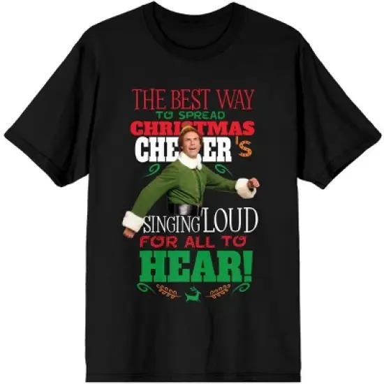 Elf Christmas Cheer Women's Black T-shirt image {5}