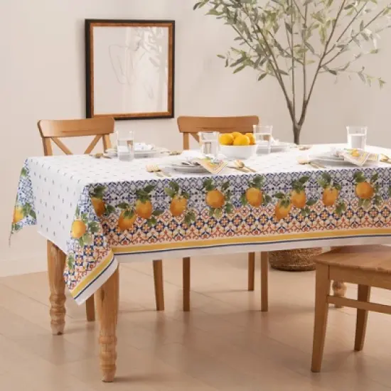 Elrene Capri Lemon Double Border Tablecloth - Elrene Home Fashions image {4}