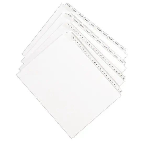 Avery Allstate-Style Legal Exhibit Side Tab Dividers 25-Tab 76-100 Letter White 01704 image {5}
