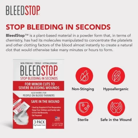 BleedStop 3-Pack Powder - 45g image {4}