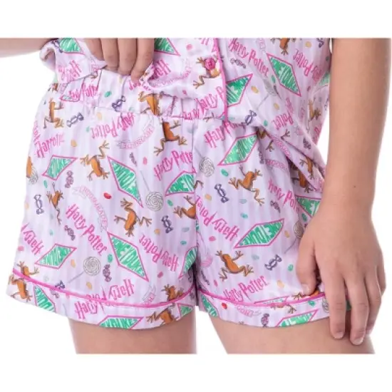 Harry Potter Girls' Honeydukes Wizarding World Sleep Pajama Set Shorts Pink image {3}