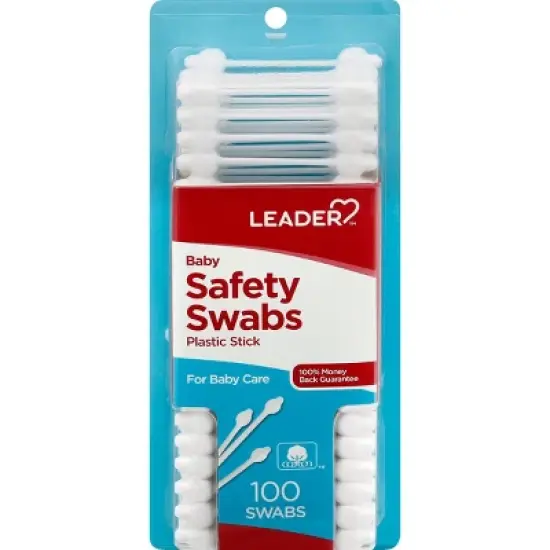 Leader Baby Plastic Stick Safety Swabs 100 ea image {3}