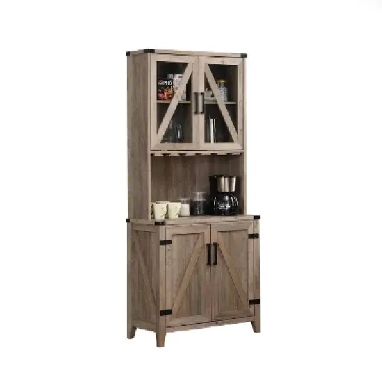 Wall Bar Cabinet with Glass Doors - Home Source image {8}