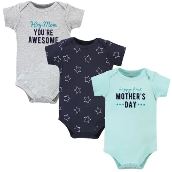 Hudson Baby Infant Boy Cotton Bodysuits, Boy Mothers Day image {6}