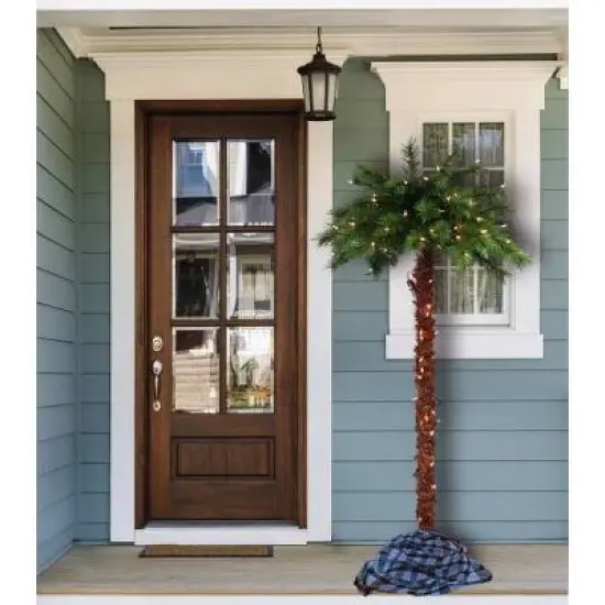 5ft Pre-lit Palm Artificial Christmas Tree - Puleo image {2}