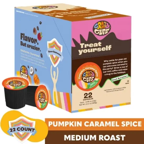 Decaf Pumpkin Caramel Spice Flavored Coffee Pods image {1}