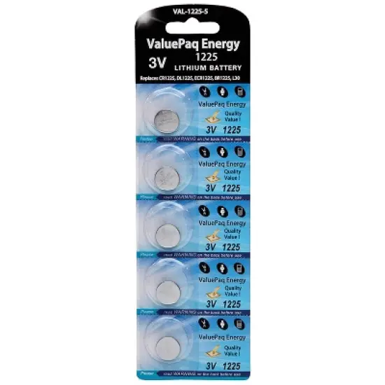 Dantona&reg; ValuePaq Energy 1225 Lithium Coin Cell Batteries, 5 pk in Silver image {1}