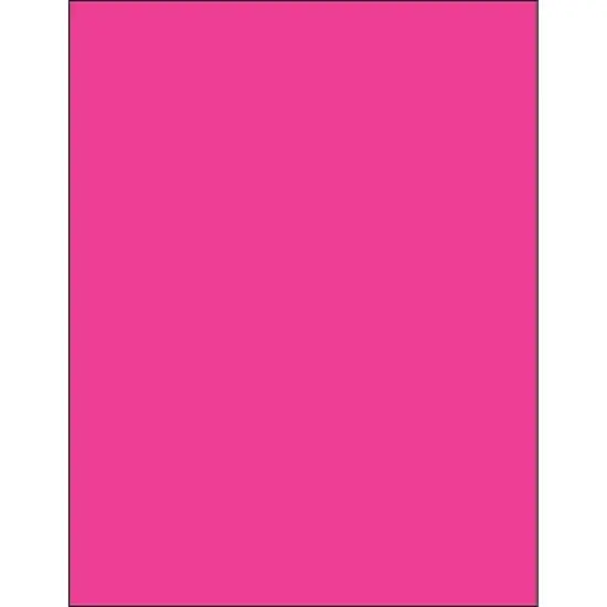 Tape Logic Rectangle Laser Labels 8 1/2" x 11" Fluorescent Pink 100/Case (LL185PK) image {1}