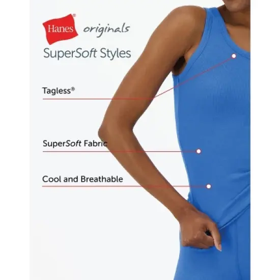 Hanes Originals Women&rsquo;s SuperSoft Comfywear Rib Tank Top image {3}