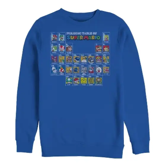 Men's Nintendo Periodic Table of Super Mario Sweatshirt image {2}