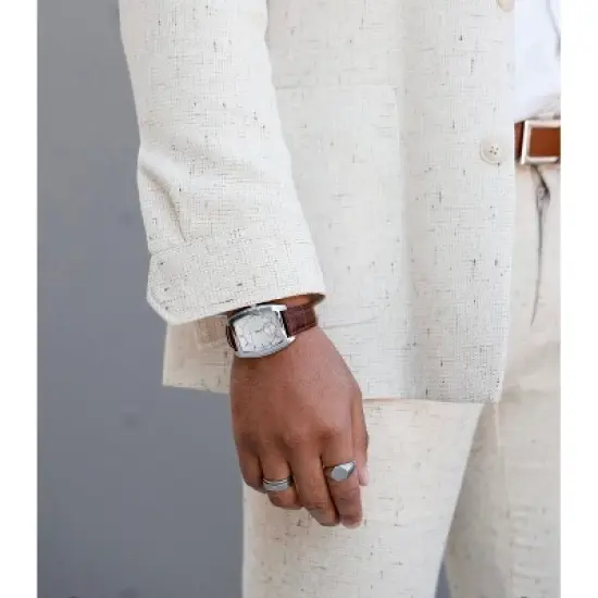 Peugeot Men 33mm Remote Second Hand Leather Strap watch image {2}