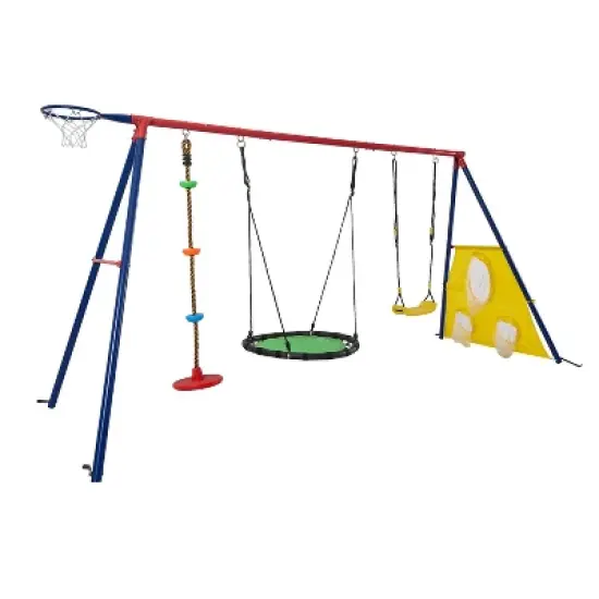 Dexmalle rainbow colour interesting 5in1 swingset image {10}