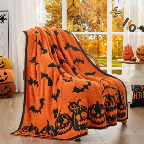 Snuggle Sac Ultra-Soft Halloween Throw Blanket, Seasonal Decorative Blanket 50*60" image {9}