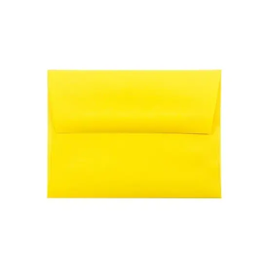 JAM Paper A2 Colored Invitation Envelopes 4.375 x 5.75 Yellow Recycled 15839 image {4}