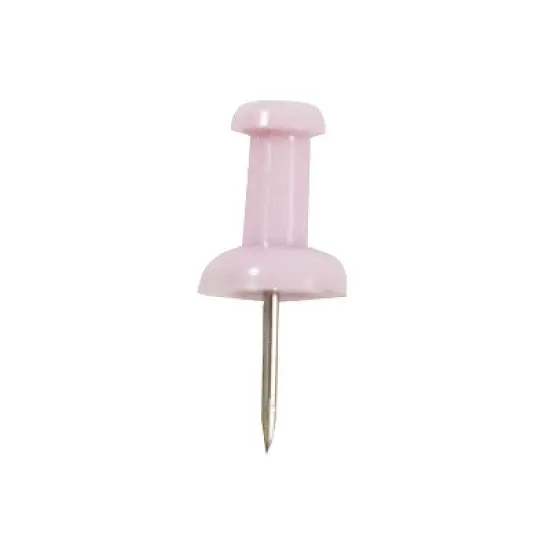 JAM Paper Colored Pushpins Baby Pink Push Pins 2 Packs of 100 (222419048A) image {2}