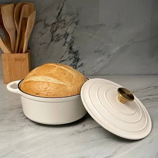 Lexi Home Enameled 2.8 Qt. Cast Iron Dutch Oven image {5}