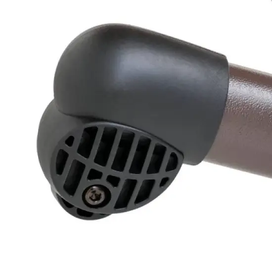 Outdoor Double Chaise Lounge Chair Rocking Bed with Sun Shade & Wheels - Brown - Crestlive Products: Patio Pool Furniture, UV-Resistant image {8}