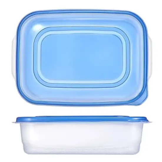 (2 pack) 5.23Cup Plastic Rectangle Food Storage Container image {4}