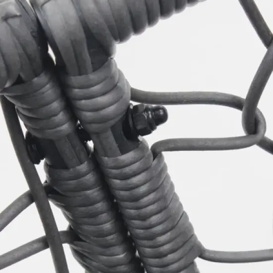 Okak PE Wicker Egg Swing Chair with Stand,Indoor/Outdoor Hanging Chair with Cushion,Porch Swing for Patio,Garden,Backyard image {5}