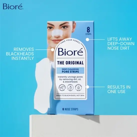 Biore Original Deep Cleansing Blackhead Remover Nose Pore Strips - 14ct image {4}