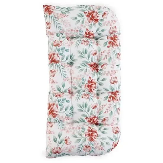 The Lakeside Collection Printed Outdoor Cushion Collection - Terra Cotta Floral Chaise Lounge image {2}