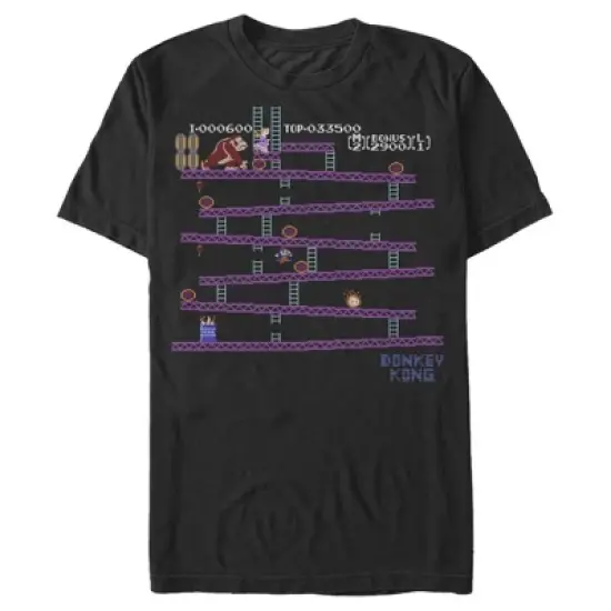 Men's Nintendo Original Donkey Kong Gameplay T-Shirt image {3}