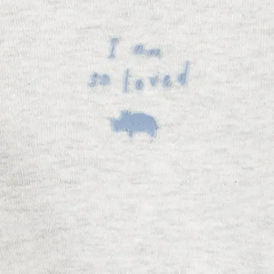 Carter's Just One You&reg; Baby 3pc Rhino Cardigan Set - White/Gray image {3}