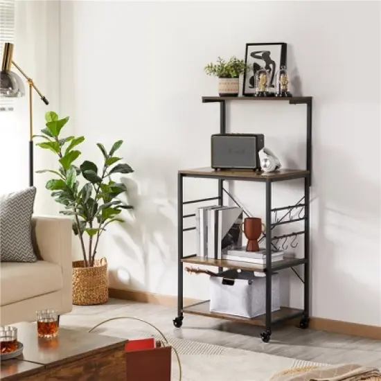 Yaheetech 50.5"H Kitchen Baker's Rack with Side Hooks image {2}