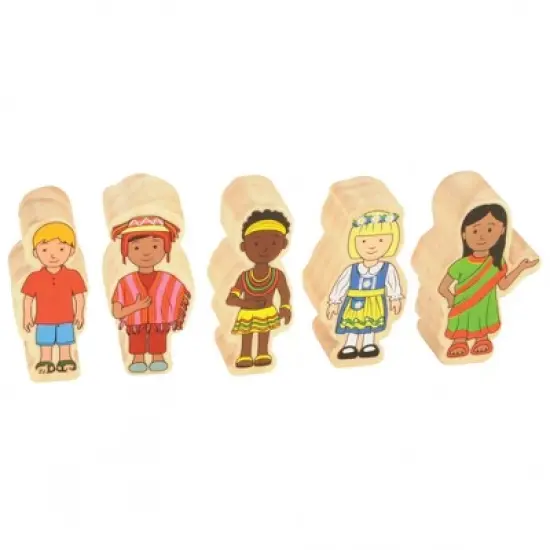Kaplan Early Learning Children Around the World Wooden Figures - Set of 17 image {2}
