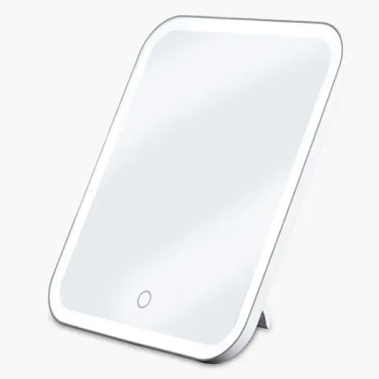 iHome Travel Makeup Bag with LED Mirror, Makeup Organizer with Lighted Mirror - Black (iCVS20) image {2}