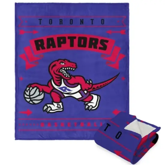 NBA Toronto Raptors Hardwood Classics Silk Touch Faux Shearling Throw Blanket image {5}