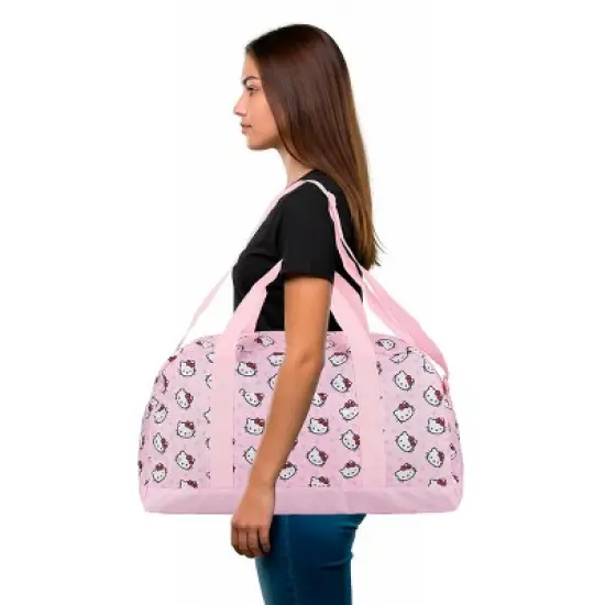 Hello Kitty Character Face Pink 21&rdquo; Packable Duffel image {6}