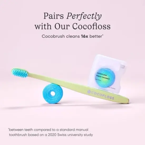 Cocolab Cocobrush Extra-Soft Toothbrush - Tickled Pink image {7}