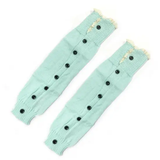Wrapables Knee High Button Lace Leg Warmers for Boots image {14}