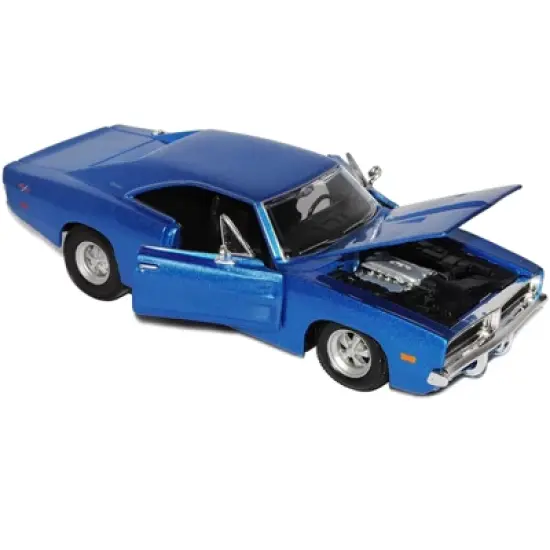 1969 Dodge Charger R/T Hemi Blue 1/25 Diecast Model Car by Maisto image {2}